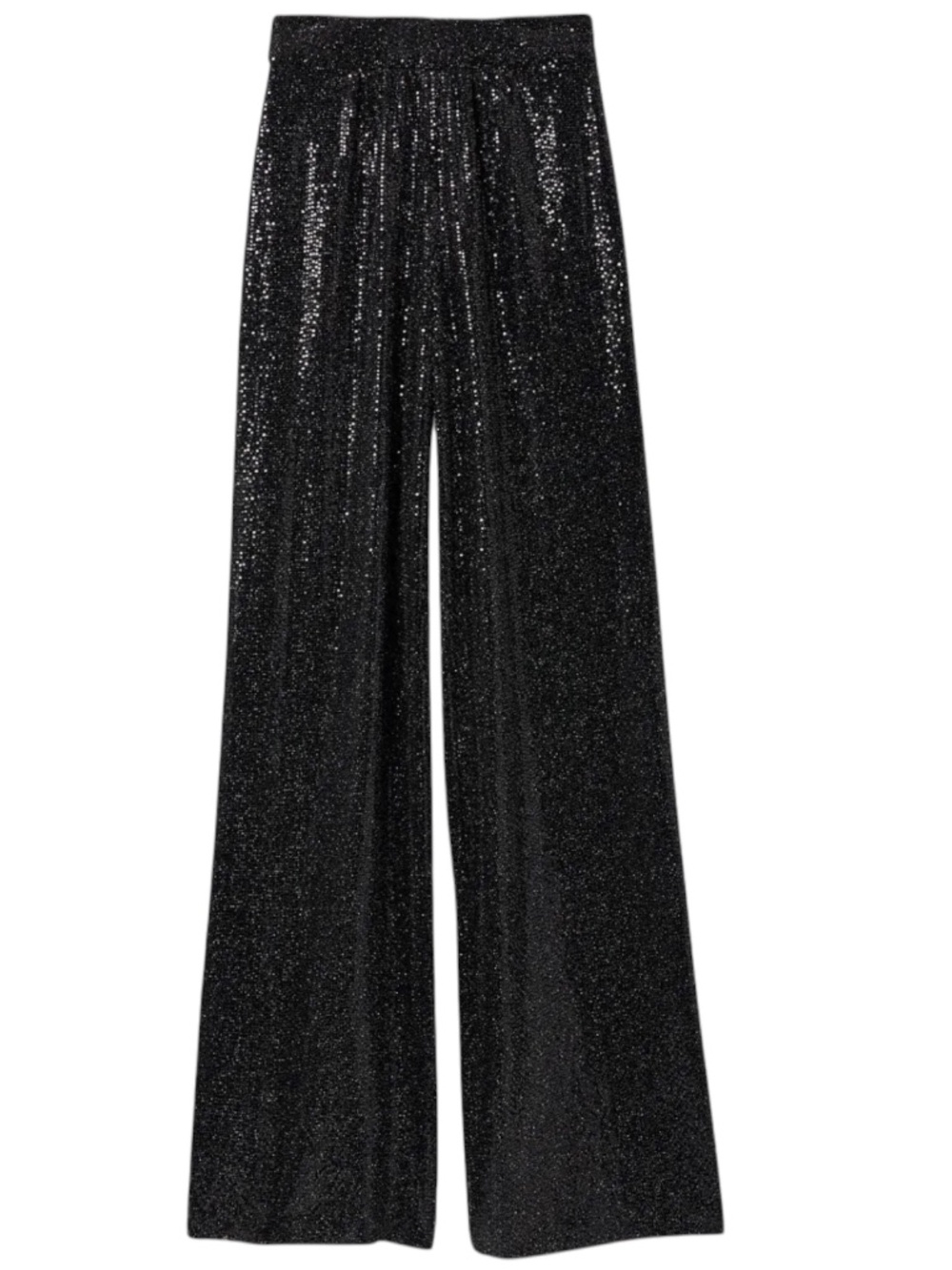 Ramy Brook Gavin Wide Leg Sequin Pants Black Size 0 NWOT Evening Glam